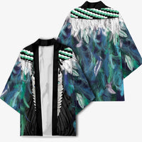 Aotearoa Korowai Motif Kimono Maori Tane Poutama - Polynesian Pride