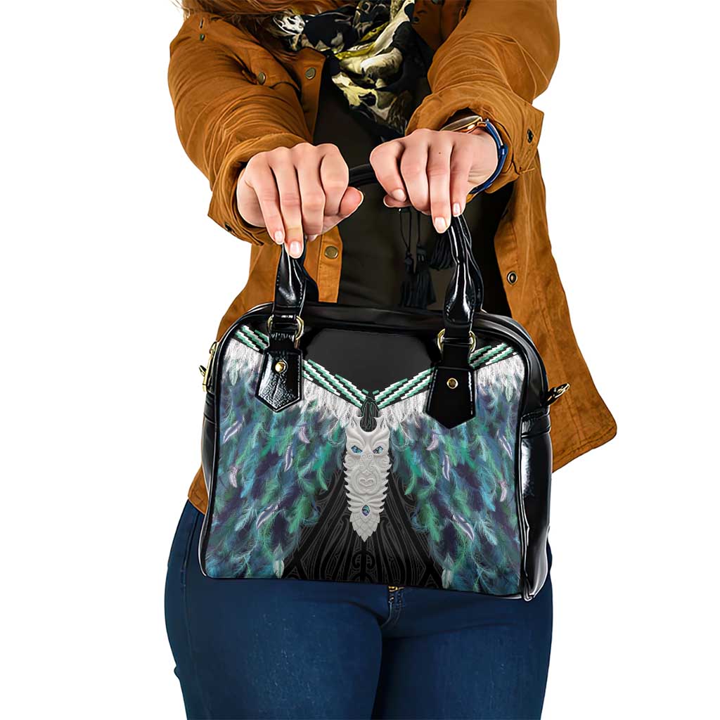 Aotearoa Korowai Motif Shoulder Handbag Maori Tane Poutama