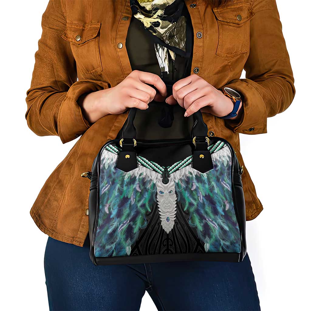 Aotearoa Korowai Motif Shoulder Handbag Maori Tane Poutama