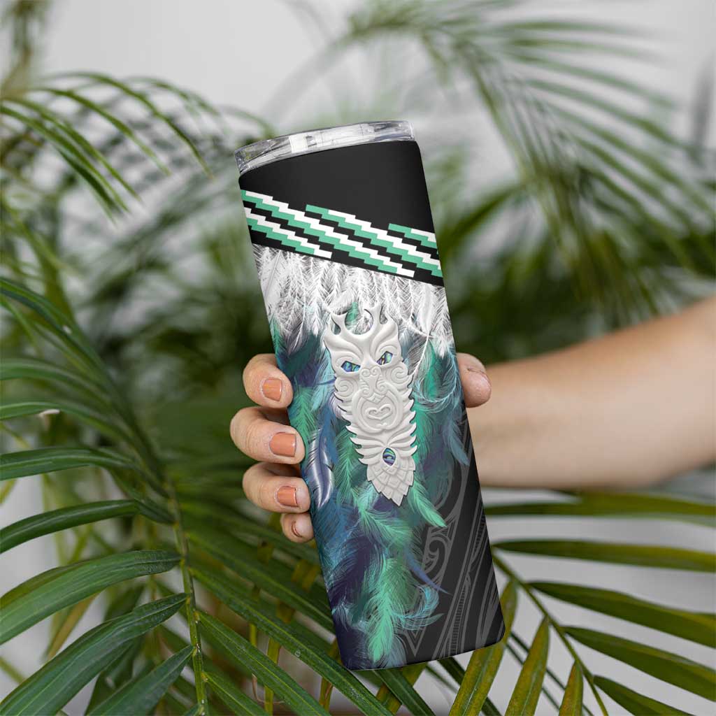 Aotearoa Korowai Motif Skinny Tumbler Maori Tane Poutama LT14 - Polynesian Pride