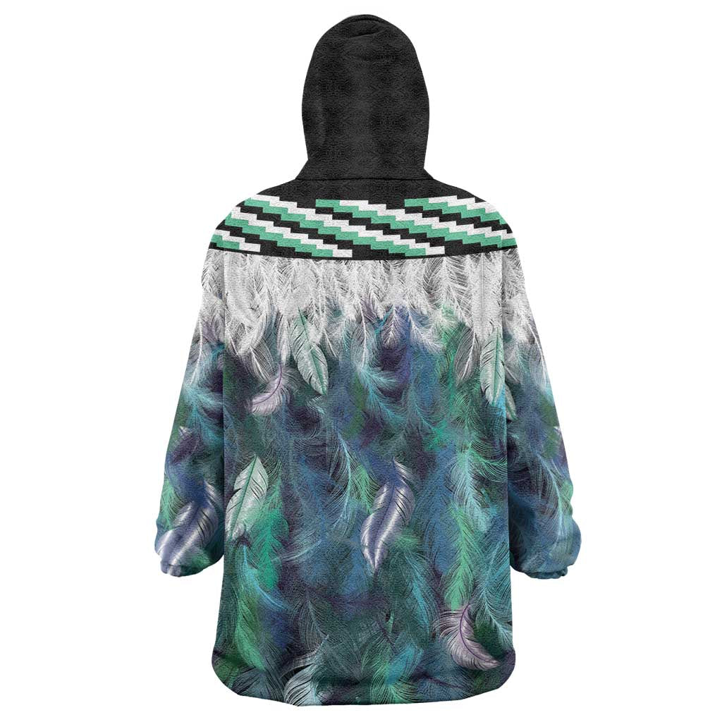 Aotearoa Korowai Motif Wearable Blanket Hoodie Maori Tane Poutama LT14 - Polynesian Pride