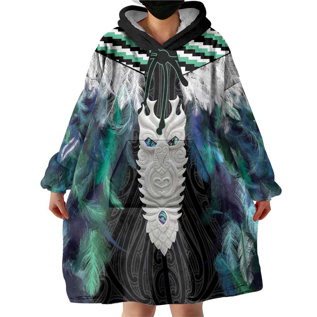Aotearoa Korowai Motif Wearable Blanket Hoodie Maori Tane Poutama LT14 - Polynesian Pride