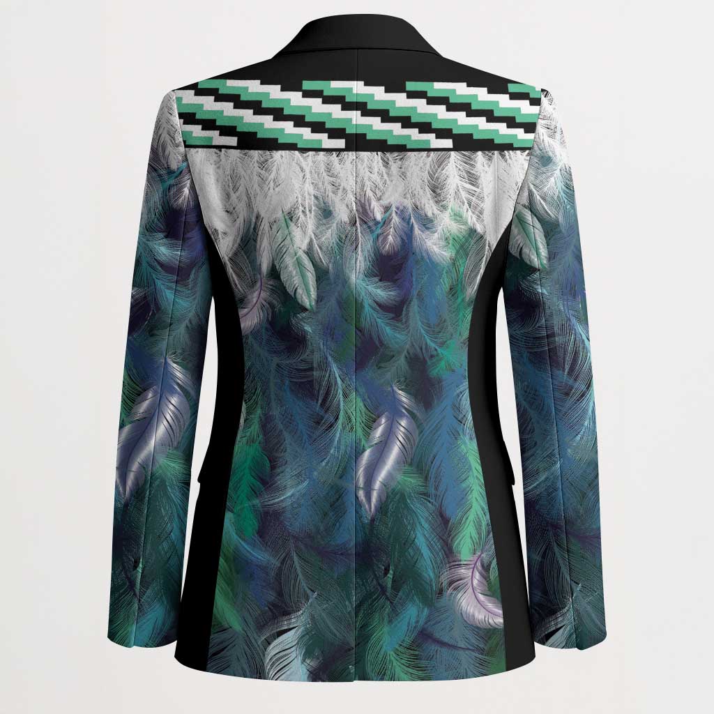 Aotearoa Korowai Motif Blazer Maori Koru Poutama - Polynesian Pride