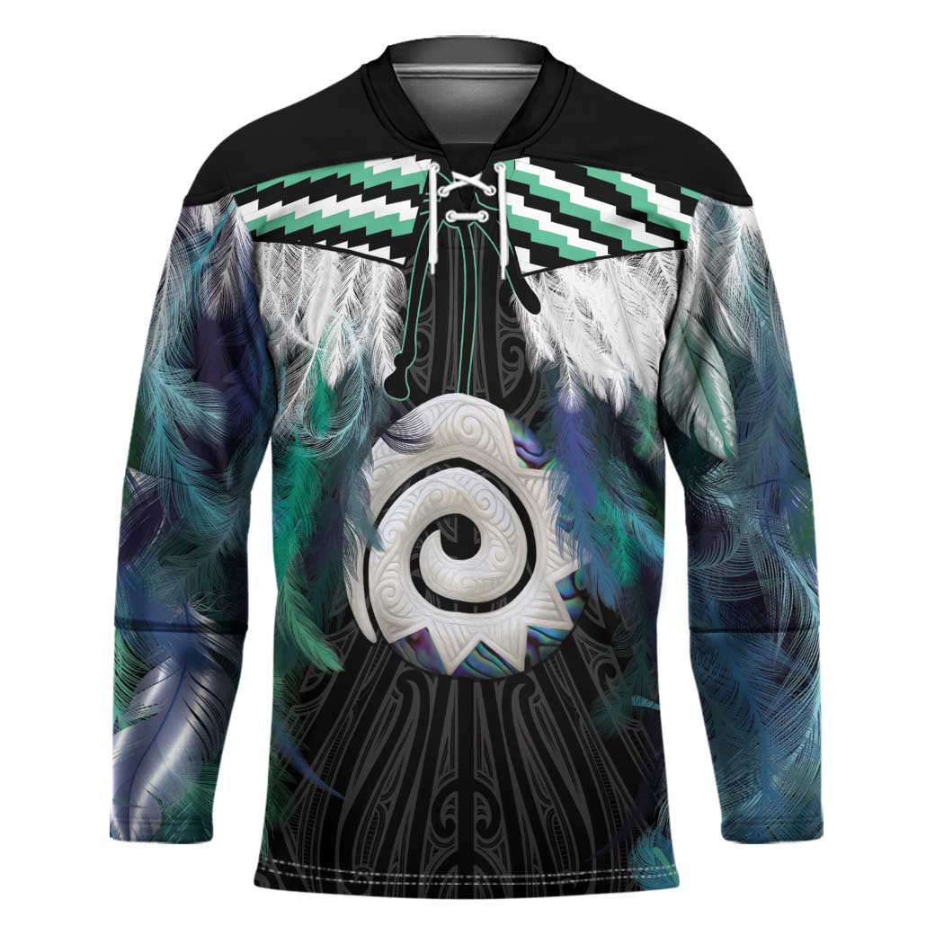 Aotearoa Korowai Motif Hockey Jersey Maori Koru Poutama - Polynesian Pride