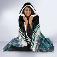 Aotearoa Korowai Motif Hooded Blanket Maori Koru Poutama
