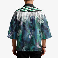Aotearoa Korowai Motif Kimono Maori Koru Poutama - Polynesian Pride
