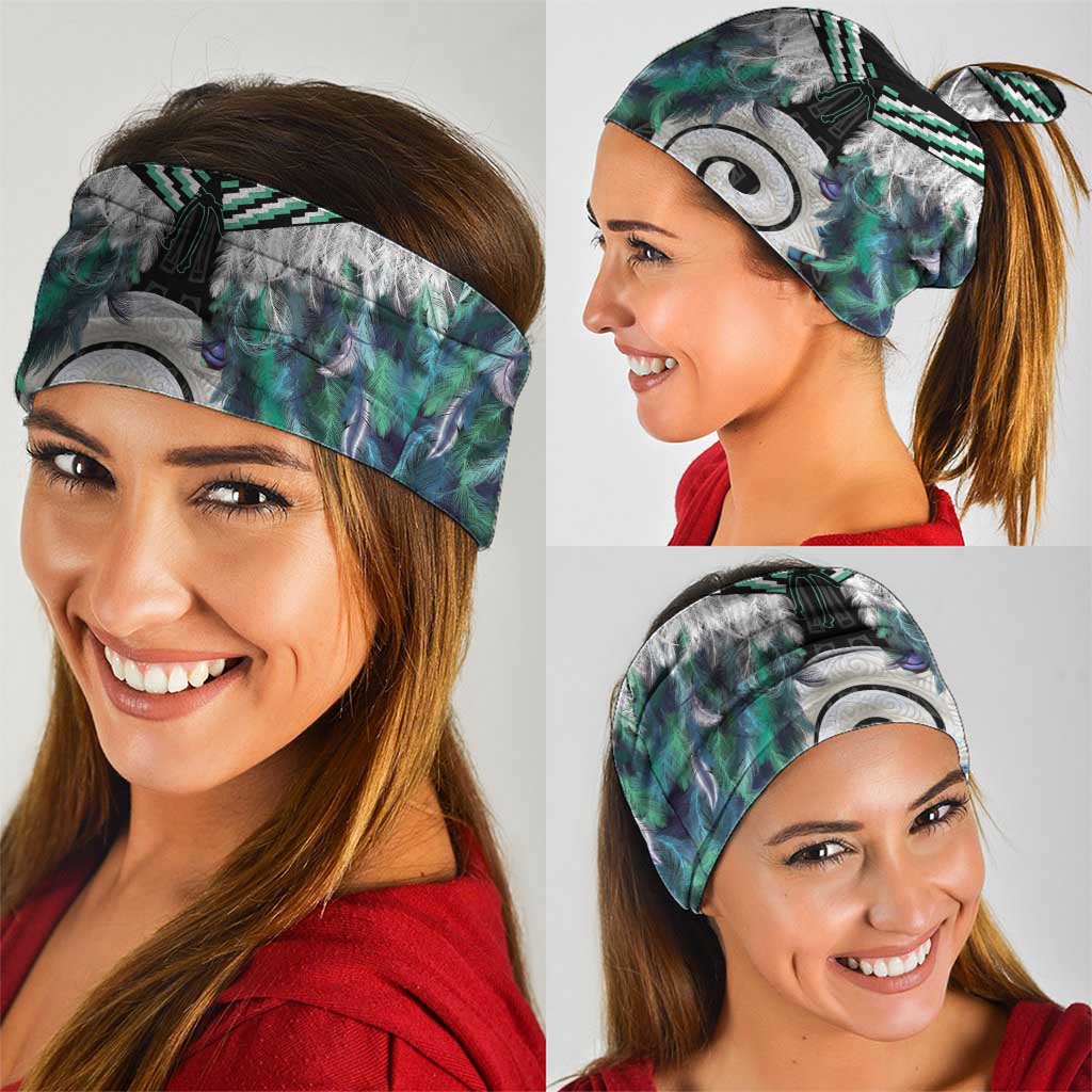 Aotearoa Korowai Motif Neck Gaiter Maori Koru Poutama - Polynesian Pride