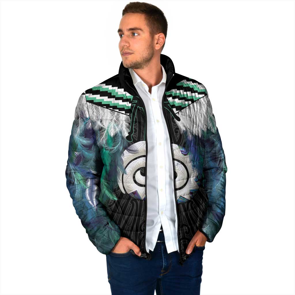 Aotearoa Korowai Motif Padded Jacket Maori Koru Poutama LT14 - Polynesian Pride