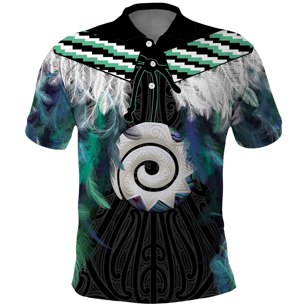 Aotearoa Korowai Motif Polo Shirt Maori Koru Poutama