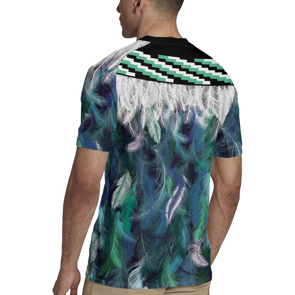 Aotearoa Korowai Motif Rugby Jersey Maori Koru Poutama