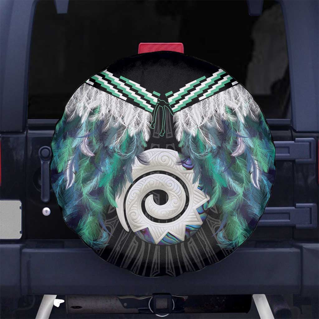 Aotearoa Korowai Motif Spare Tire Cover Maori Koru Poutama