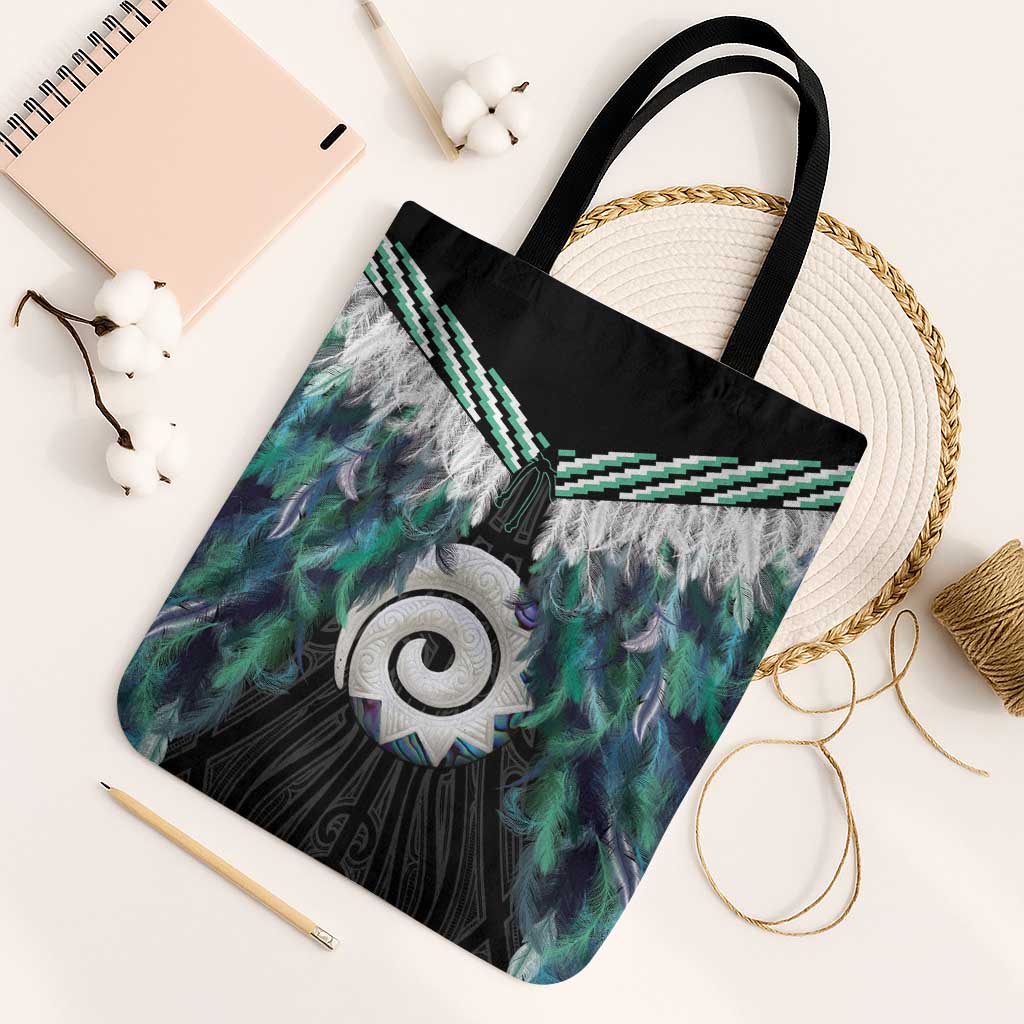 Aotearoa Korowai Motif Tote Bag Maori Koru Poutama - Polynesian Pride