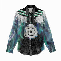 Aotearoa Korowai Motif Women Casual Shirt Maori Koru Poutama LT14 - Polynesian Pride
