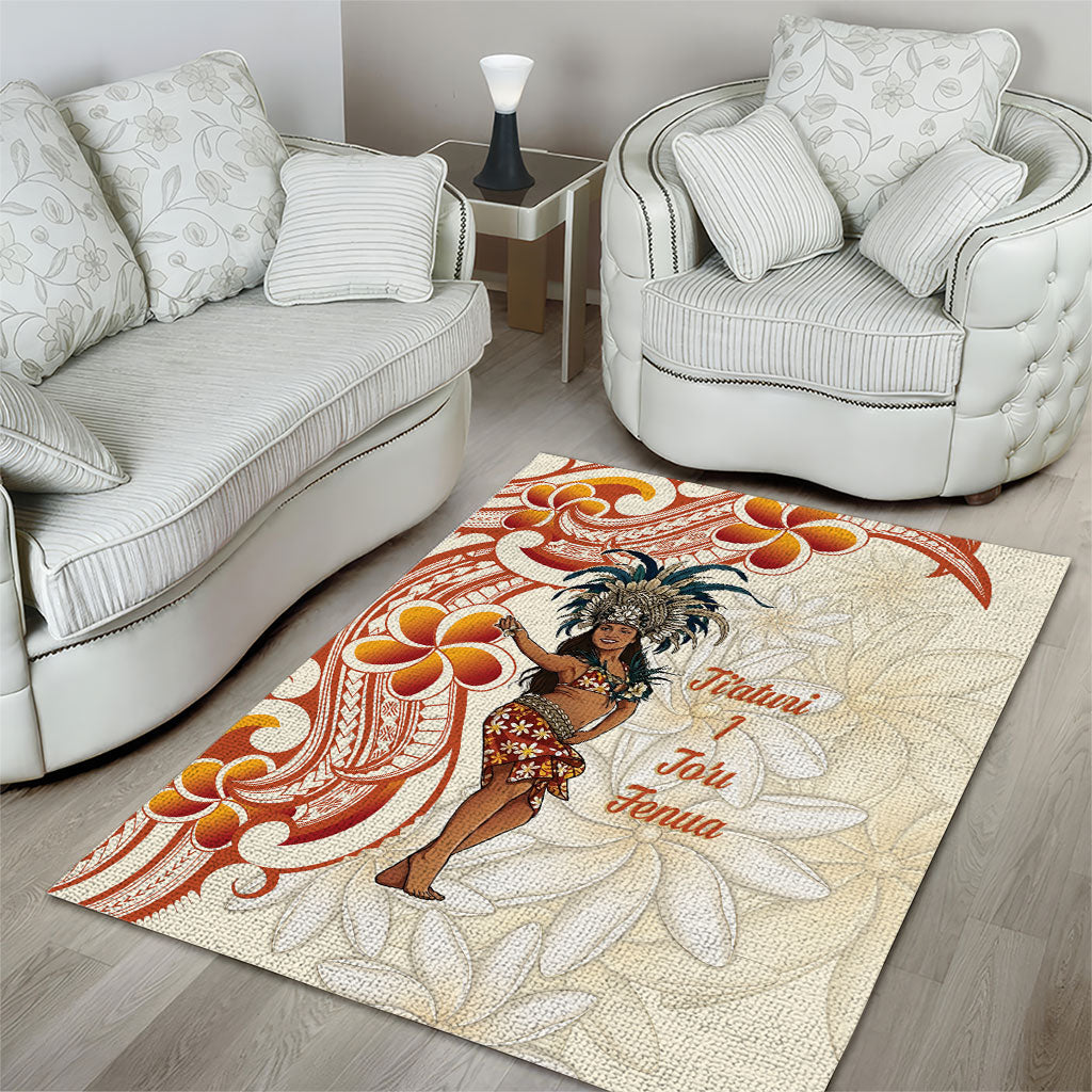 Heiva i Tahiti Area Rug Ori Tahitian Dance Tiare Maori