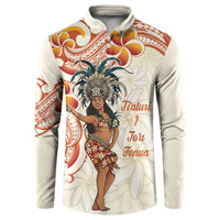 Heiva i Tahiti Button Sweatshirt Ori Tahitian Dance Tiare Maori