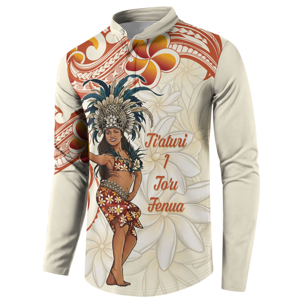 Heiva i Tahiti Button Sweatshirt Ori Tahitian Dance Tiare Maori