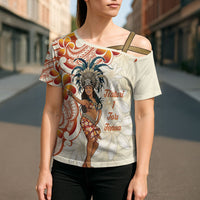 Heiva i Tahiti Cross Shoulder Shirt Ori Tahitian Dance Tiare Maori