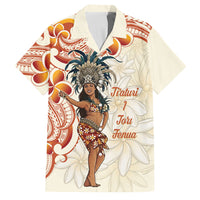 Heiva i Tahiti Family Matching Mermaid Dress and Hawaiian Shirt Ori Tahitian Dance Tiare Maori LT14 Dad's Shirt - Short Sleeve Beige - Polynesian Pride
