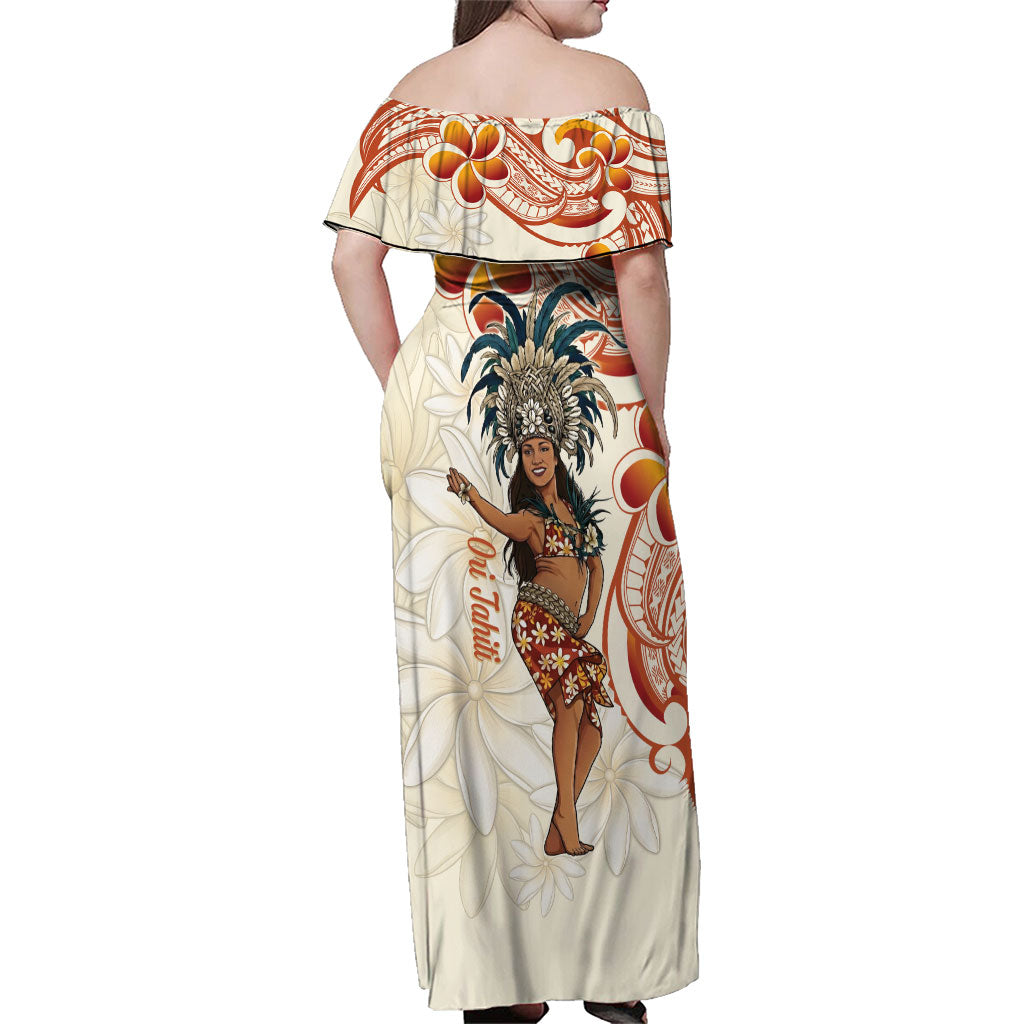 Heiva i Tahiti Family Matching Off Shoulder Maxi Dress and Hawaiian Shirt Ori Tahitian Dance Tiare Maori LT14 - Polynesian Pride