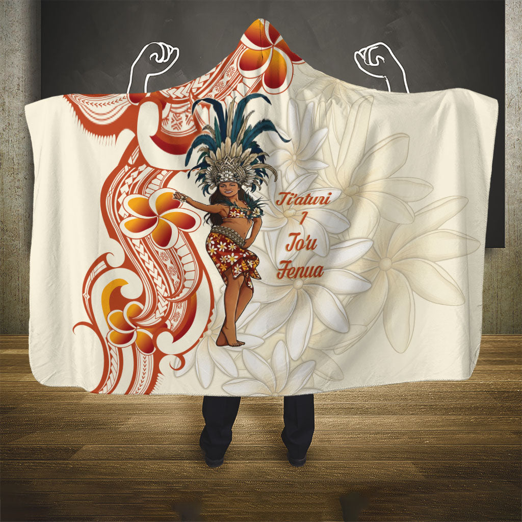 Heiva i Tahiti Hooded Blanket Ori Tahitian Dance Tiare Maori