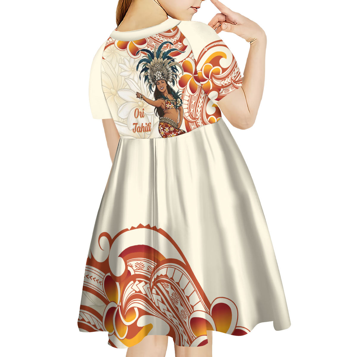 Heiva i Tahiti Kid Short Sleeve Dress Ori Tahitian Dance Tiare Maori LT14 - Polynesian Pride