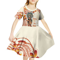 Heiva i Tahiti Kid Short Sleeve Dress Ori Tahitian Dance Tiare Maori LT14 - Polynesian Pride