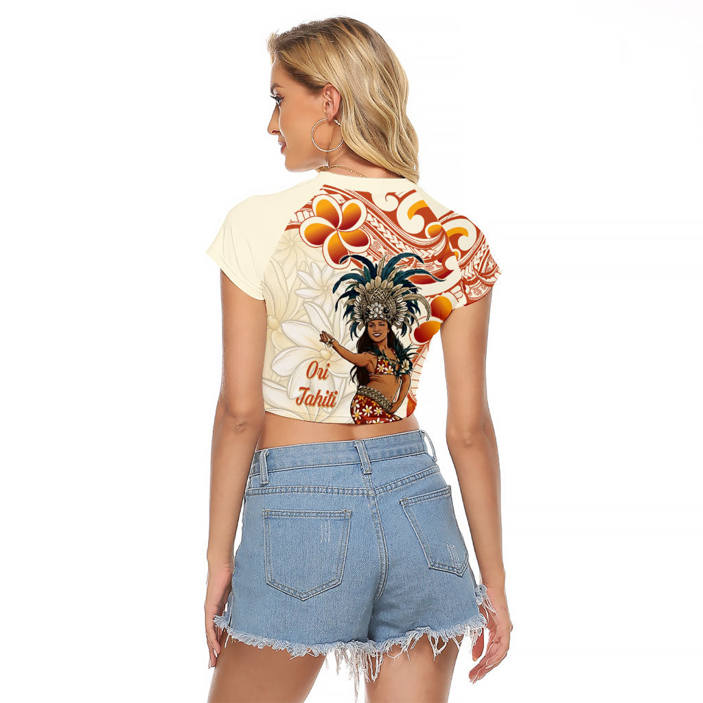 Heiva i Tahiti Raglan Cropped T Shirt Ori Tahitian Dance Tiare Maori LT14 - Polynesian Pride