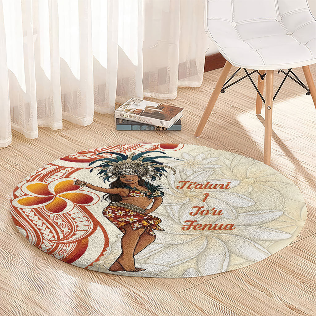 Heiva i Tahiti Round Carpet Ori Tahitian Dance Tiare Maori