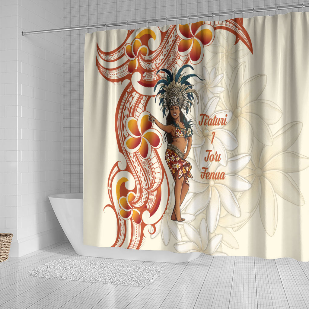 Heiva i Tahiti Shower Curtain Ori Tahitian Dance Tiare Maori