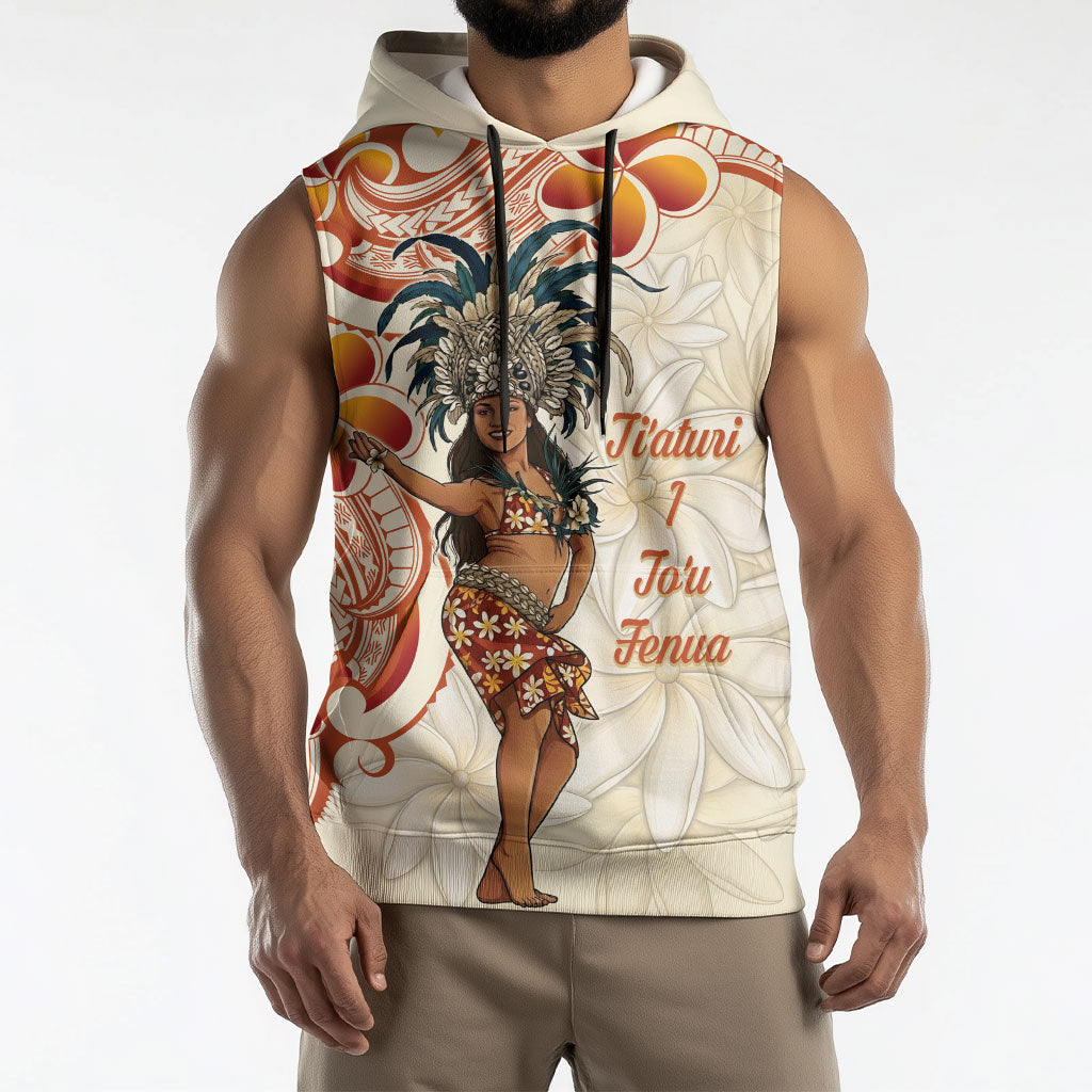 Heiva i Tahiti Sleeveless Hoodie Ori Tahitian Dance Tiare Maori LT14 - Polynesian Pride