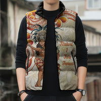 Heiva i Tahiti Sleeveless Puffer Jacket Ori Tahitian Dance Tiare Maori