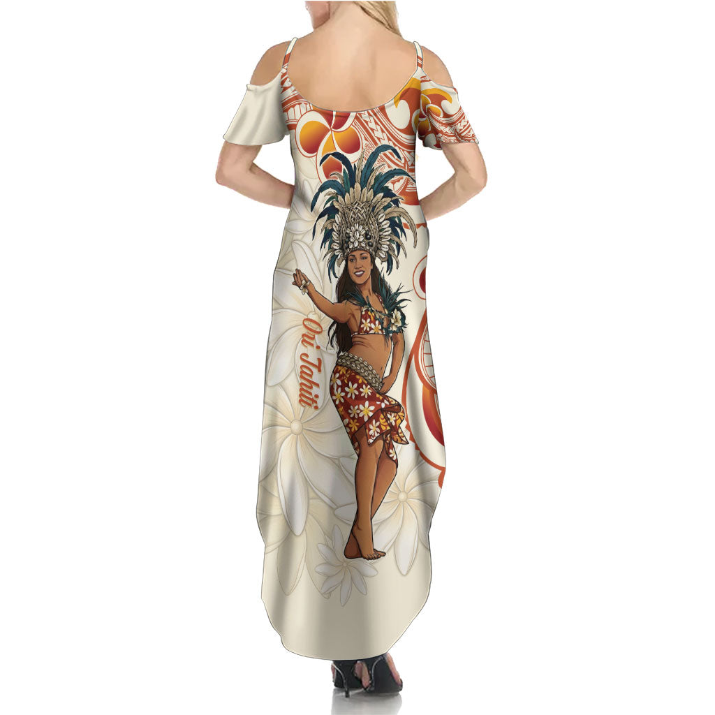 Heiva i Tahiti Summer Maxi Dress Ori Tahitian Dance Tiare Maori