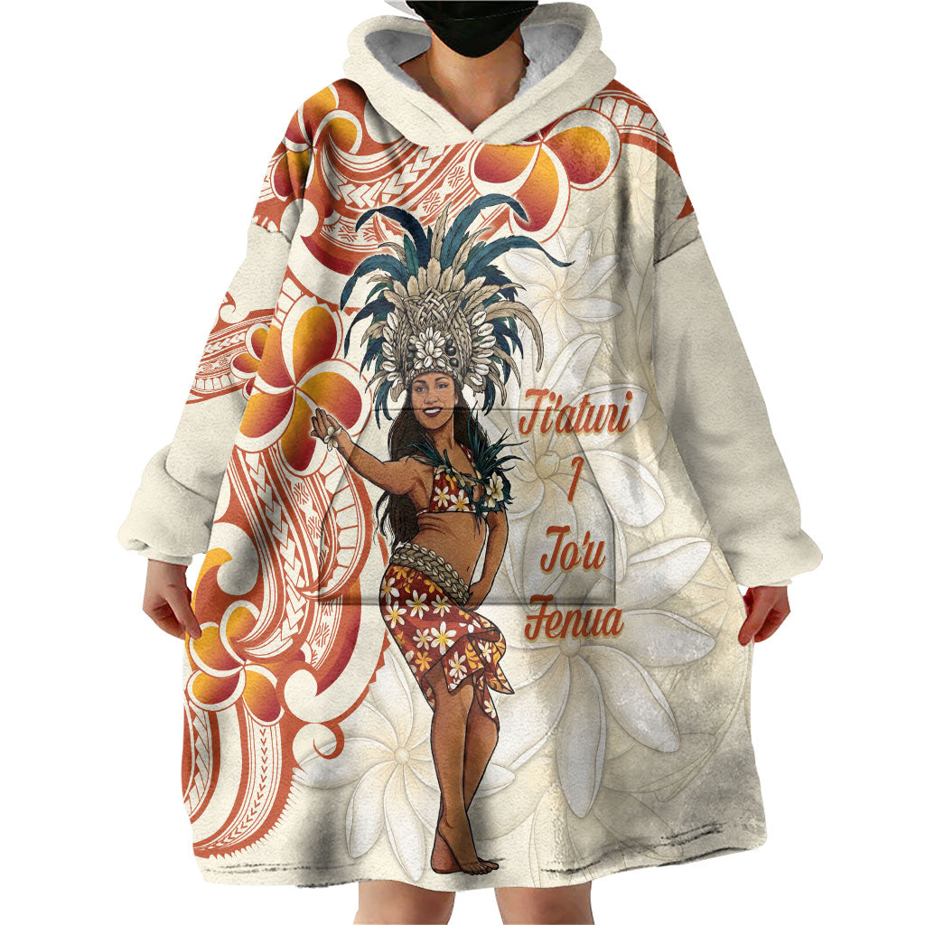 Heiva i Tahiti Wearable Blanket Hoodie Ori Tahitian Dance Tiare Maori LT14 - Polynesian Pride