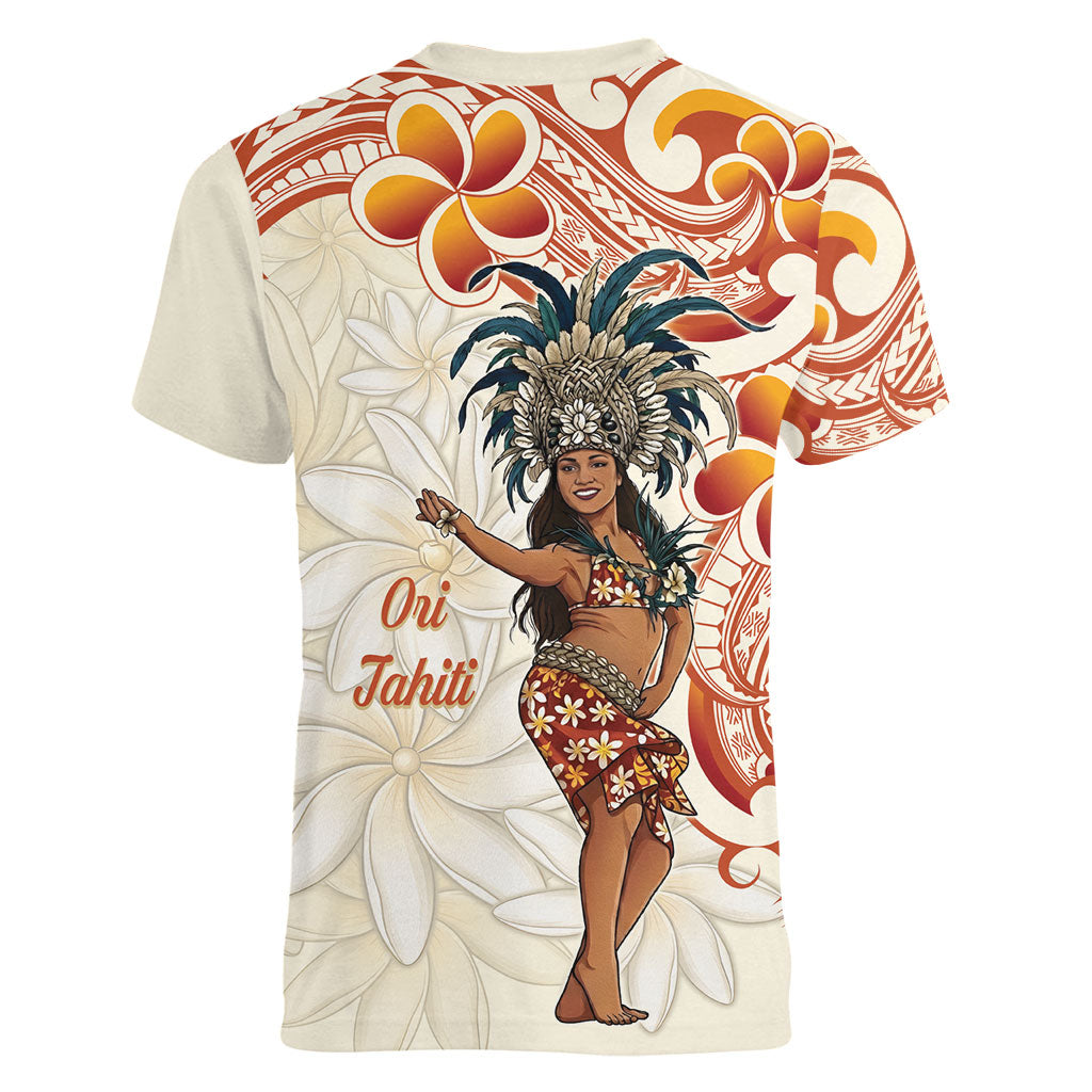 Heiva i Tahiti Women V-Neck T-Shirt Ori Tahitian Dance Tiare Maori LT14 - Polynesian Pride