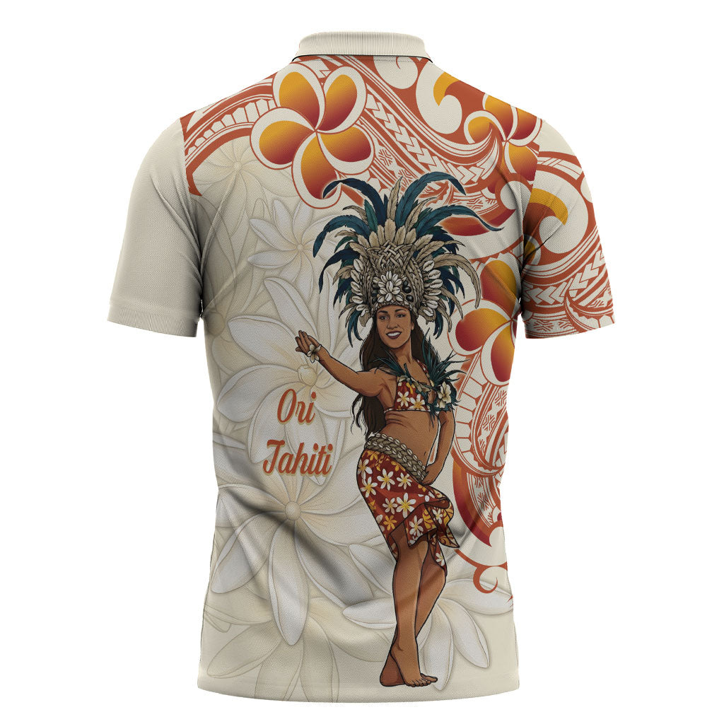 Heiva i Tahiti Zipper Polo Shirt Ori Tahitian Dance Tiare Maori LT14 - Polynesian Pride