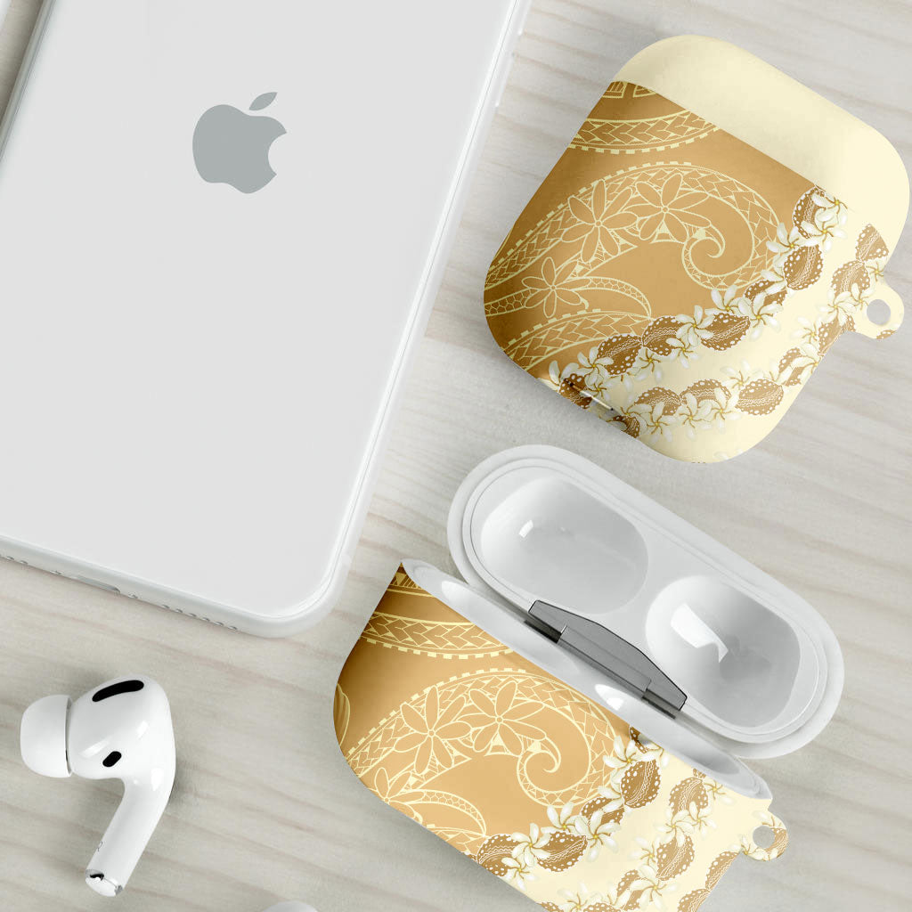 Heiva i Tahiti AirPods Case Tahitian Tiare Maori Cowrie Lei Brown LT14 - Polynesian Pride