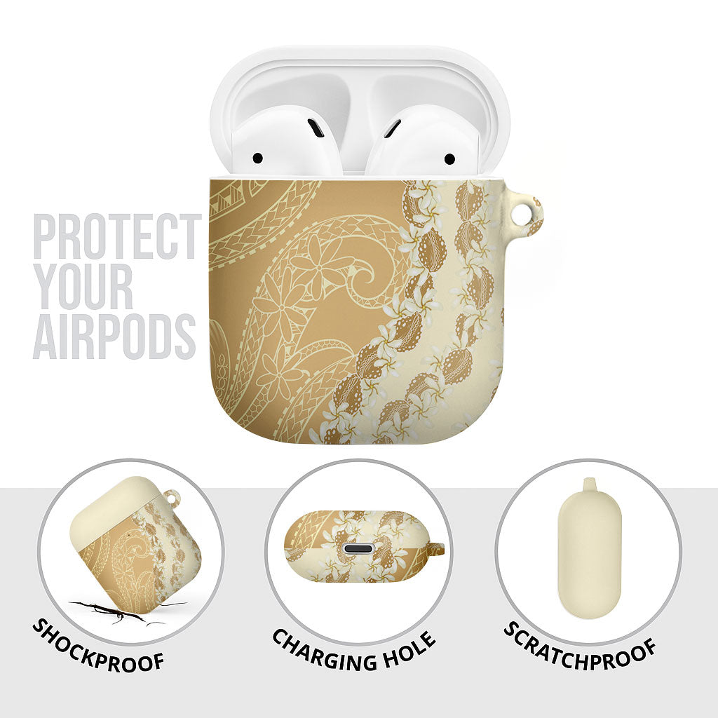 Heiva i Tahiti AirPods Case Tahitian Tiare Maori Cowrie Lei Brown LT14 - Polynesian Pride