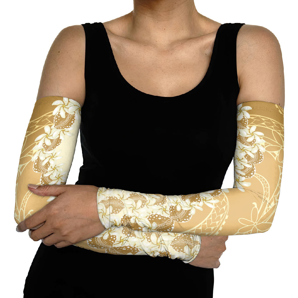 Heiva i Tahiti Arm Sleeves Tahitian Tiare Maori Cowrie Lei Brown LT14 - Polynesian Pride