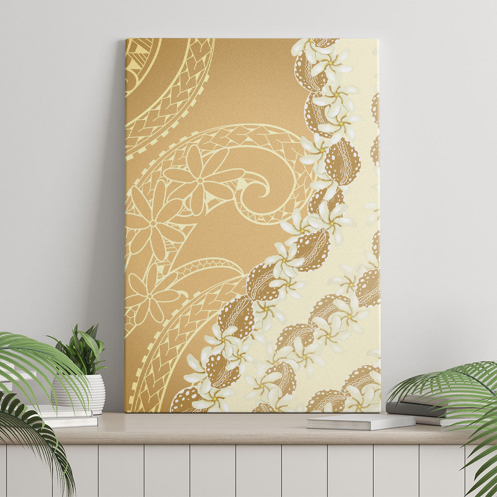 Heiva i Tahiti Canvas Wall Art Tahitian Tiare Maori Cowrie Lei Brown