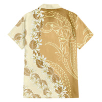 Heiva i Tahiti Family Matching Puletasi and Hawaiian Shirt Tahitian Tiare Maori Cowrie Lei Brown LT14 - Polynesian Pride
