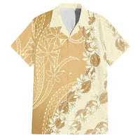 Heiva i Tahiti Family Matching Short Sleeve Bodycon Dress and Hawaiian Shirt Tahitian Tiare Maori Cowrie Lei Brown LT14 Dad's Shirt - Short Sleeve Brown - Polynesian Pride