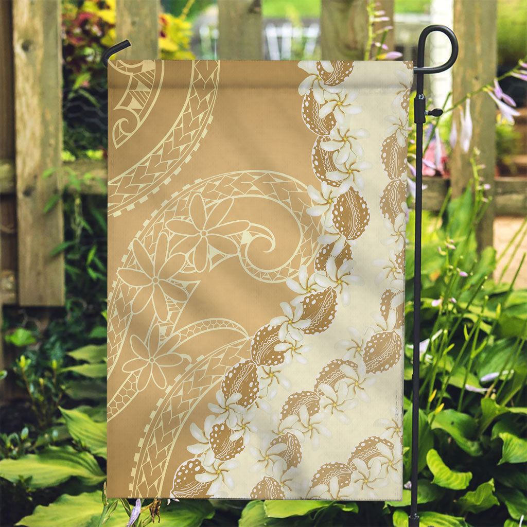 Heiva i Tahiti Garden Flag Tahitian Tiare Maori Cowrie Lei Brown LT14 Garden Flag Brown - Polynesian Pride