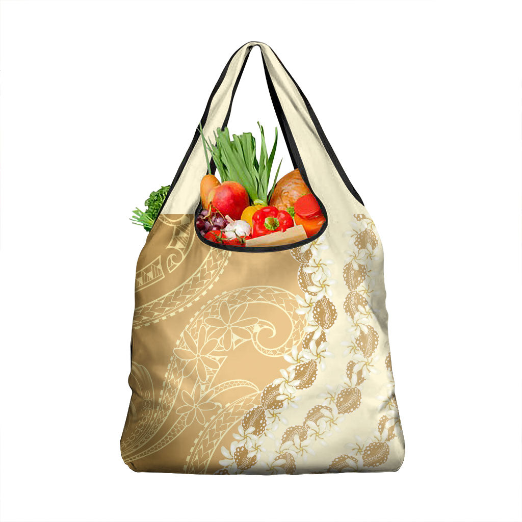 Heiva i Tahiti Grocery Bag Tahitian Tiare Maori Cowrie Lei Brown LT14 1-pack One Size Brown - Polynesian Pride