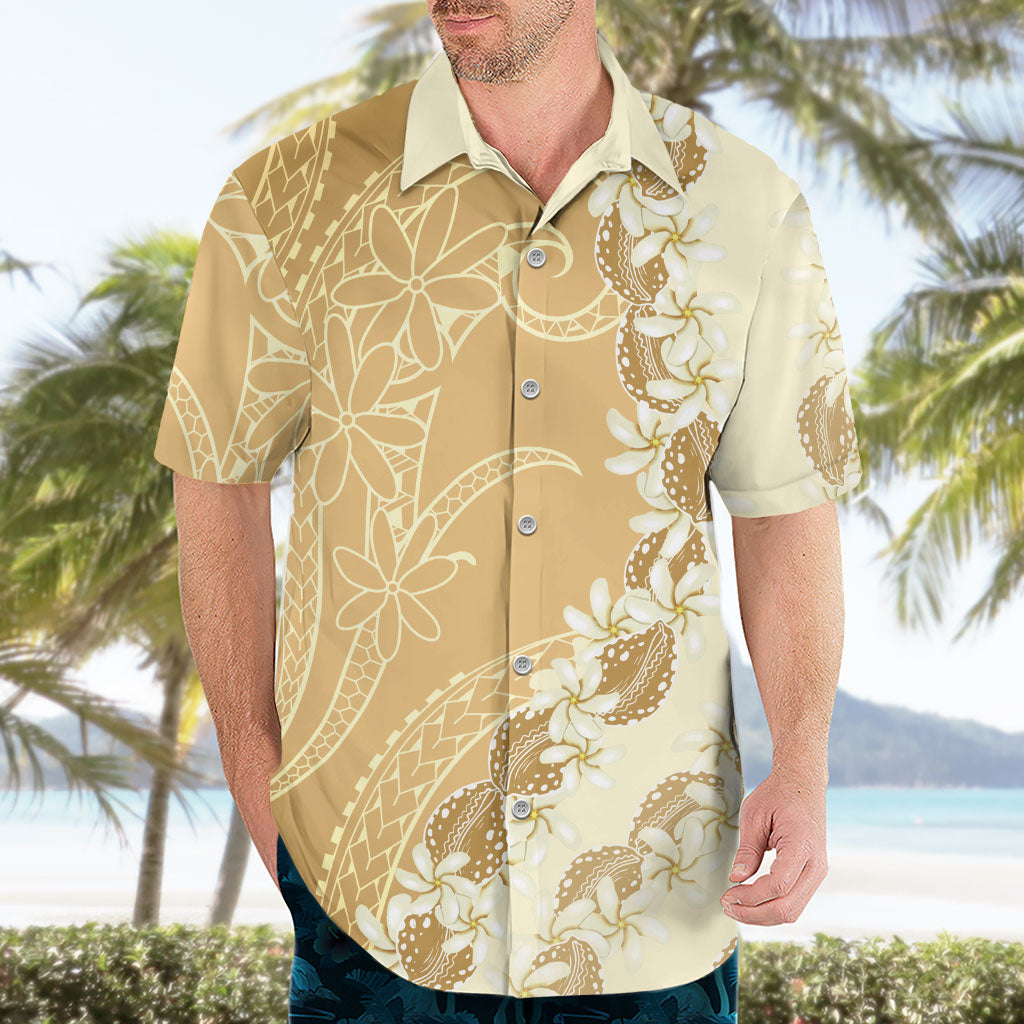 Heiva i Tahiti Hawaiian Shirt Tahitian Tiare Maori Cowrie Lei Brown LT14 - Polynesian Pride
