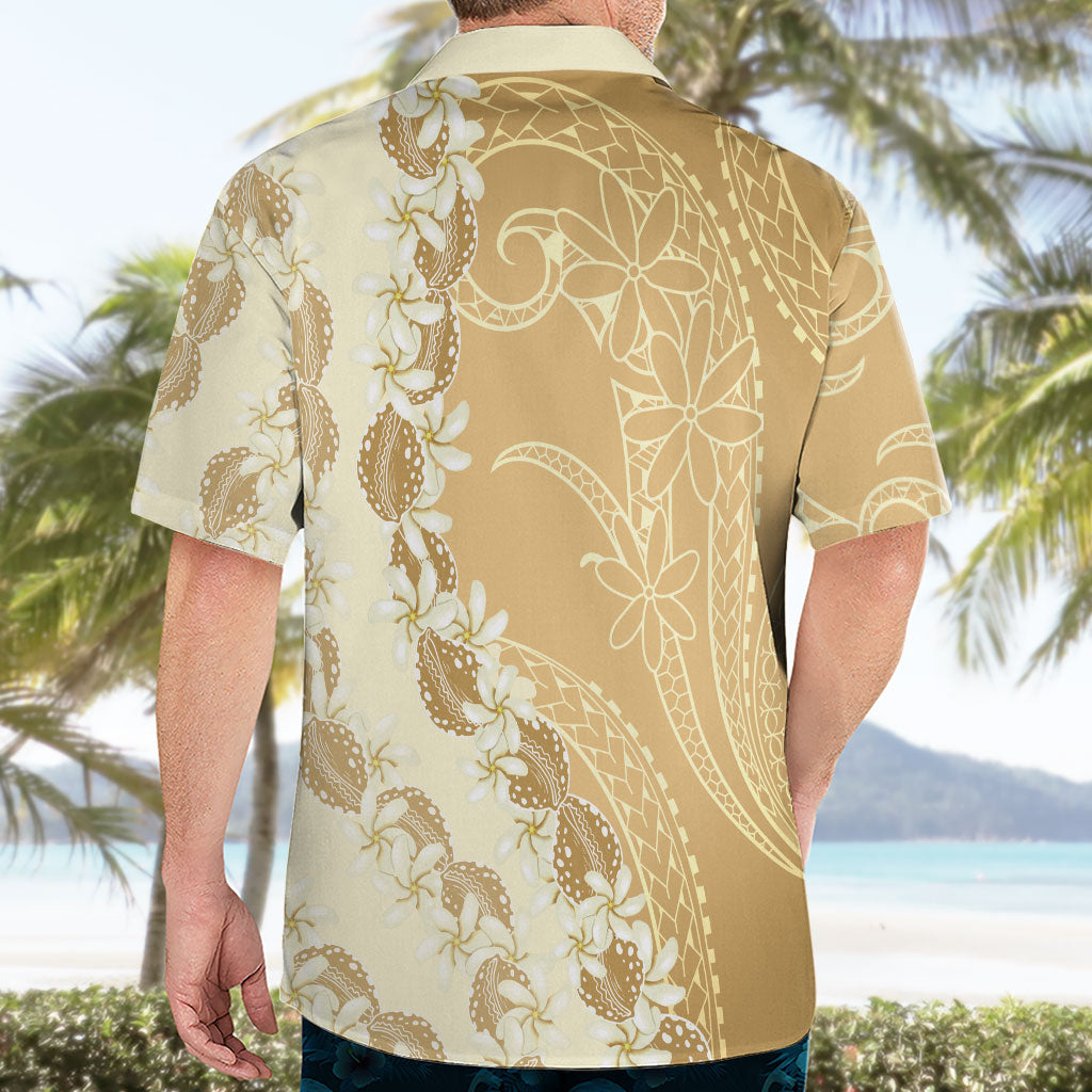 Heiva i Tahiti Hawaiian Shirt Tahitian Tiare Maori Cowrie Lei Brown LT14 - Polynesian Pride