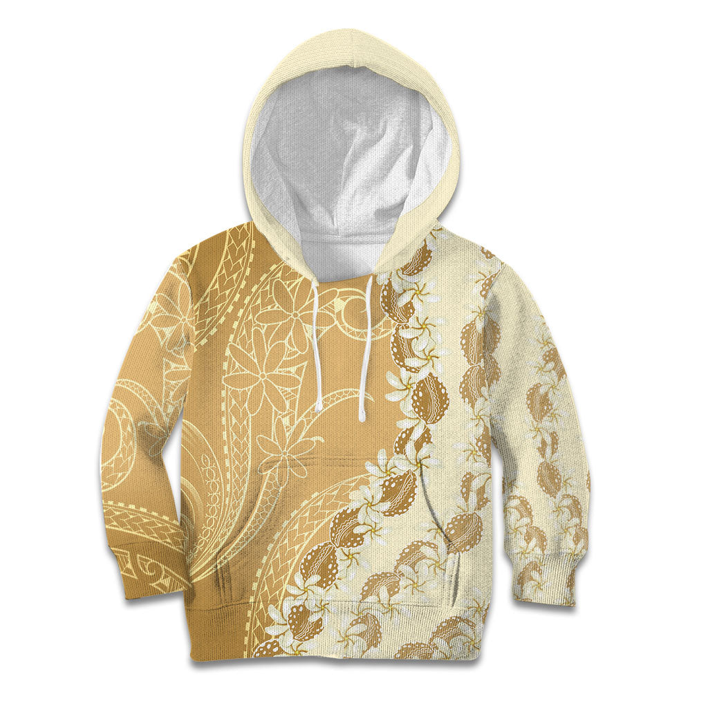 Heiva i Tahiti Kid Hoodie Tahitian Tiare Maori Cowrie Lei Brown LT14 Hoodie Brown - Polynesian Pride