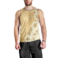 Heiva i Tahiti Men Tank Top Tahitian Tiare Maori Cowrie Lei Brown LT14 - Polynesian Pride