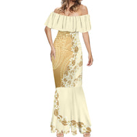 Heiva i Tahiti Mermaid Dress Tahitian Tiare Maori Cowrie Lei Brown LT14 - Polynesian Pride