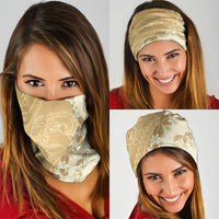 Heiva i Tahiti Neck Gaiter Tahitian Tiare Maori Cowrie Lei Brown LT14 - Polynesian Pride