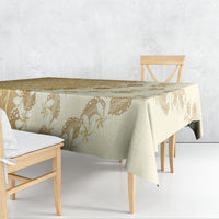 Heiva i Tahiti Tablecloth Tahitian Tiare Maori Cowrie Lei Brown